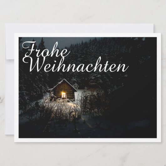 Weihnachtsgrüße mit Hexenhaus (Vorderseite)