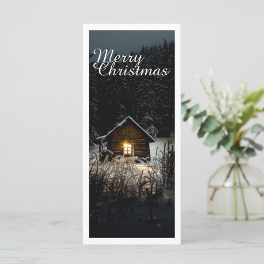 Weihnachtsgrüße mit Hexenhaus (Stehend Vorderseite)