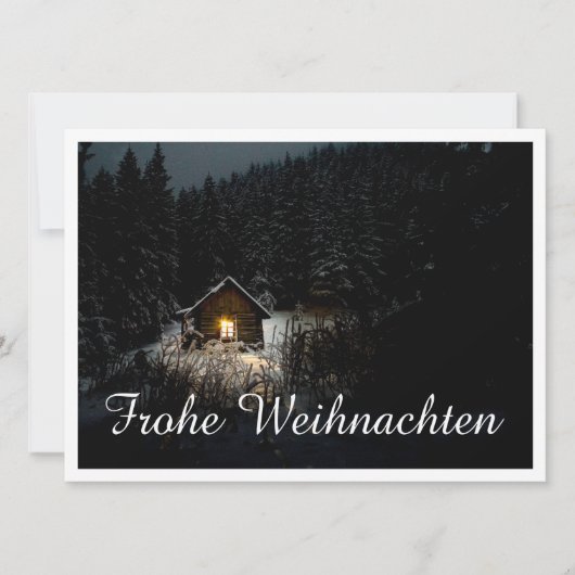 Weihnachtsgrüße mit Hexenhaus (Vorderseite)