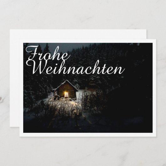 Weihnachtsgrüße mit Hexenhaus (Vorne/Hinten)