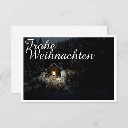 Weihnachtsgrüße mit Hexenhaus (Vorne/Hinten)