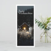 Weihnachtsgrüße mit Hexenhaus (Stehend Vorderseite)
