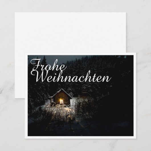 Weihnachtsgrüße mit Hexenhaus (Vorne/Hinten)