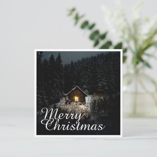 Weihnachtsgrüße mit Hexenhaus (Stehend Vorderseite)