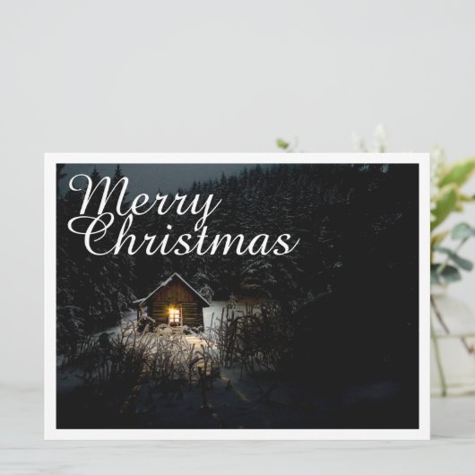 Weihnachtsgrüße mit Hexenhaus (Stehend Vorderseite)