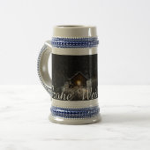 Weihnachtsgrüße mit Hexenhaus Bierglas (Vorderseite Links)