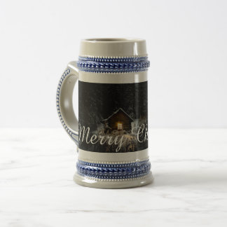 Weihnachtsgrüße mit Hexenhaus Bierglas