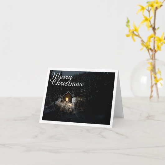 Weihnachtsgrüße mit Hexenhaus Karte (Gelbe Blume)