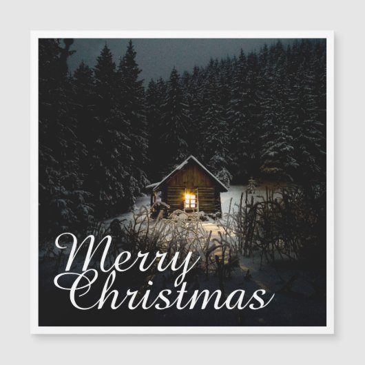 Weihnachtsgrüße mit Hexenhaus Magnetkarte (Vorderseite)