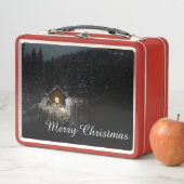 Weihnachtsgrüße mit Hexenhaus Metall Brotdose (Beispiel)