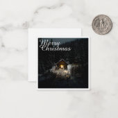 Weihnachtsgrüße mit Hexenhaus Mitteilungskarte (Vorderseite/Rückseite Beispiel)