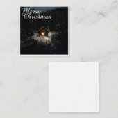 Weihnachtsgrüße mit Hexenhaus Mitteilungskarte (Vorne/Hinten)