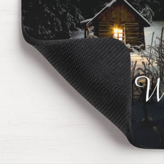 Weihnachtsgrüße mit Hexenhaus Mousepad (Ecke)