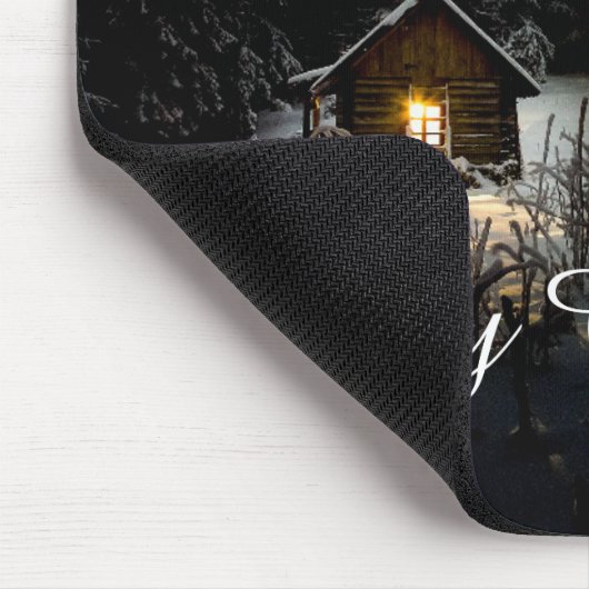 Weihnachtsgrüße mit Hexenhaus Mousepad (Ecke)