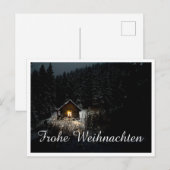 Weihnachtsgrüße mit Hexenhaus Postkarte (Vorne/Hinten)