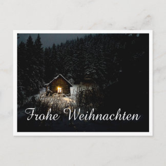 Weihnachtsgrüße mit Hexenhaus Postkarte