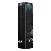 Weihnachtsgrüße mit Hexenhaus Thermosbecher (Rückseite)