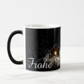 Weihnachtsgrüße mit Hexenhaus Verwandlungstasse (Links)