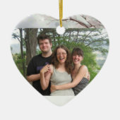 Weihnachtsgrüße mit Ihrem Foto Chickadee Keramik Ornament (Vorne)