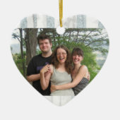 Weihnachtsgrüße mit Ihrem Foto Kardinal Birch Keramik Ornament (Vorne)