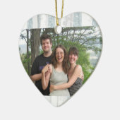 Weihnachtsgrüße mit Ihrem Foto Kardinal Birch Keramik Ornament (Links)