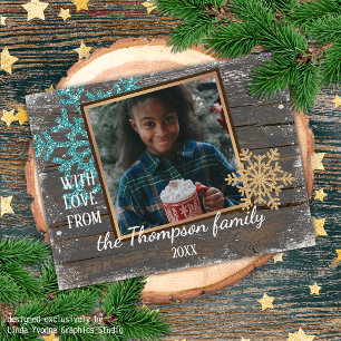 Weihnachtsgrüße mit Liebe individuell angepasst Postkarte