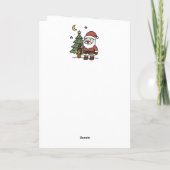 Weihnachtsgrüße mit Santa Feiertagskarte (Rückseite)