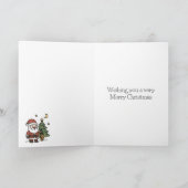 Weihnachtsgrüße mit Santa Feiertagskarte (Innenseite)