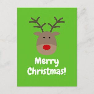 Weihnachtsgrüße mit süßem Rentier-Logo Feiertagspostkarte