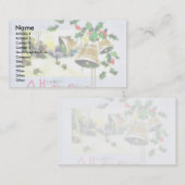 Weihnachtsgrüße mit Szenarien und Glocken Visitenkarte (Vorne/Hinten)