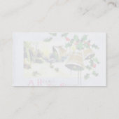 Weihnachtsgrüße mit Szenarien und Glocken Visitenkarte (Rückseite)