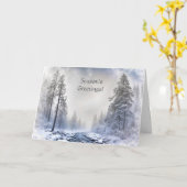 Weihnachtsgrüße mit Winterlandschaft Karte (Gelbe Blume)