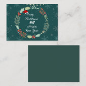 Weihnachtsgrüße Mitteilungskarte (Vorne/Hinten)