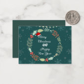 Weihnachtsgrüße Mitteilungskarte (Vorderseite/Rückseite Beispiel)