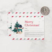 Weihnachtsgrüße Mitteilungskarte (Vorderseite/Rückseite Beispiel)