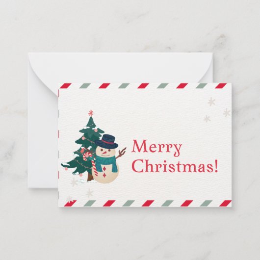 Weihnachtsgrüße Mitteilungskarte (Rückseite)