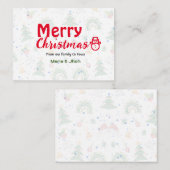 Weihnachtsgrüße Mitteilungskarte (Vorne/Hinten)