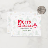 Weihnachtsgrüße Mitteilungskarte (Vorderseite/Rückseite Beispiel)