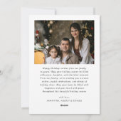 Weihnachtsgrüße Modern Script 3 Foto Feiertagskarte (Rückseite)