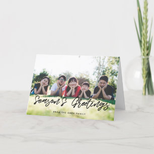 Weihnachtsgrüße Moderne schwarze Typografie Feiertagskarte