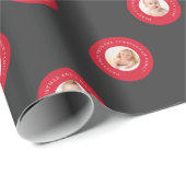 Weihnachtsgrüße | Modernes Niedliches Foto Geschenkpapier (Rolleneckpunkt)