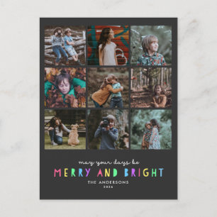 Weihnachtsgrüße Multiple Foto-Postkarte Postkarte
