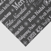 Weihnachtsgrüße Multiple Language Chalkboard Seidenpapier (Ausschnitt)