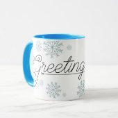 Weihnachtsgrüße nach Maß Tasse (Vorderseite Links)