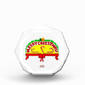 Weihnachtsgrüße Octagonal Foto Block (Vorderseite)