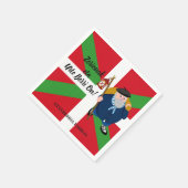 Weihnachtsgrüße, Olentzero + Ikurriña: Serviette (Ecke)