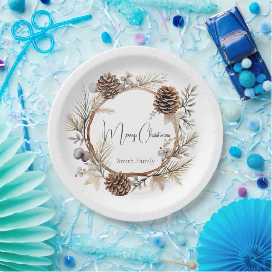 Weihnachtsgrüße Pappteller (Party)