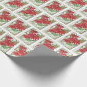 Weihnachtsgrüße Pointsettia Geschenkpapier (Ecke)