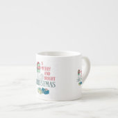 Weihnachtsgrüße, Polar-Bären-Illustration Espressotasse (Vorderseite Rechts)