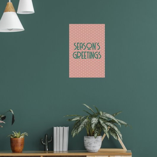Weihnachtsgrüße Polka Dot Poster (Wohnzimmer 1)